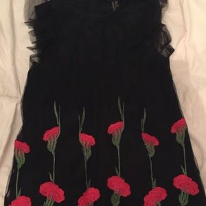 A rose dress with Beautiful embroidery